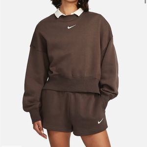 Nike Women's Over-Oversized Crewneck Sweatshirt - Brown